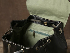 Genuine Leather Mens Cool Backpack Laptop Bag Large Travel Bag Hiking Bag for Men
