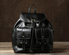 Genuine Leather Mens Cool Backpack Laptop Bag Large Travel Bag Hiking Bag for Men