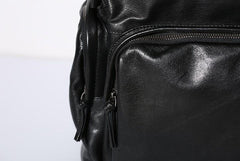 Genuine Leather Mens Cool Backpack Sling Bag Large Travel Bag Hiking Bag for Men