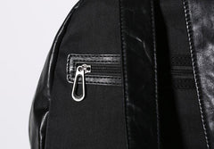 Genuine Leather Mens Cool Backpack Sling Bag Large Travel Bag Hiking Bag for Men