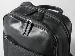 Genuine Leather Mens Cool Backpack Sling Bag Large Travel Bag Hiking Bag for Men