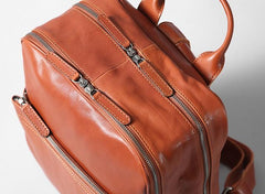 Genuine Leather Mens Cool Backpack Sling Bag Large Travel Bag Hiking Bag for Men