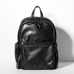 Genuine Leather Mens Cool Backpack Sling Bag Large Travel Bag Hiking Bag for Men