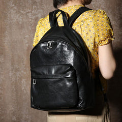 Genuine Leather Mens Cool Backpack Sling Bag Large Travel Bag Hiking Bag for Men