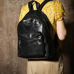 Genuine Leather Mens Cool Backpack Sling Bag Large Travel Bag Hiking Bag for Men