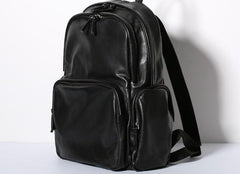 Genuine Leather Mens Cool Backpack Sling Bag Large Travel Bag Hiking Bag for Men