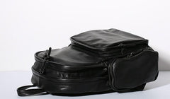 Genuine Leather Mens Cool Backpack Sling Bag Large Travel Bag Hiking Bag for Men