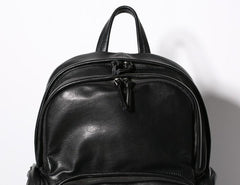 Genuine Leather Mens Cool Backpack Sling Bag Large Travel Bag Hiking Bag for Men