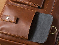 Genuine Leather Mens Cool Messenger Bag Briefcase Work Bag Business Bag Laptop Bag for men - imessengerbags