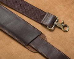 Genuine Leather Mens Cool Messenger Bag Briefcase Work Bag Business Bag Laptop Bag for men - imessengerbags