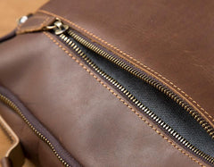 Genuine Leather Mens Cool Messenger Bag Briefcase Work Bag Business Bag Laptop Bag for men - imessengerbags