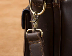 Genuine Leather Mens Cool Messenger Bag Briefcase Work Bag Business Bag Laptop Bag for men - imessengerbags