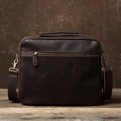 Genuine Leather Mens Cool Messenger Bag Briefcase Work Bag Business Bag Laptop Bag for men - imessengerbags