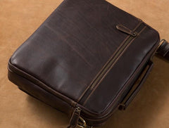 Genuine Leather Mens Cool Messenger Bag Briefcase Work Bag Business Bag Laptop Bag for men - imessengerbags