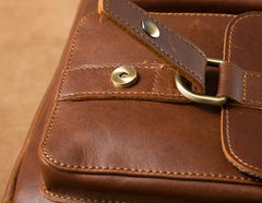Genuine Leather Mens Cool Messenger Bag Briefcase Work Bag Business Bag Laptop Bag for men - imessengerbags