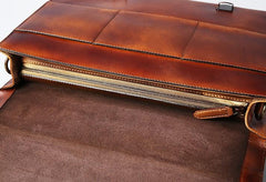 Genuine Leather Mens Cool Messenger Bag Large Briefcase Work Bag Business Bag Laptop Bag for men