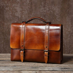 Genuine Leather Mens Cool Messenger Bag Large Briefcase Work Bag Business Bag Laptop Bag for men