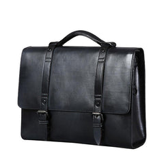 Genuine Leather Mens Cool Messenger Bag Large Briefcase Work Bag Business Bag Laptop Bag for men