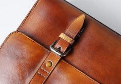 Genuine Leather Mens Cool Messenger Bag Large Briefcase Work Bag Business Bag Laptop Bag for men