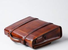 Genuine Leather Mens Cool Messenger Bag Large Briefcase Work Bag Business Bag Laptop Bag for men