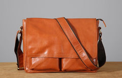 Genuine Leather Mens Cool Shoulder Bag Messenger Bag Chest Bag Bike Bag Cycling Bag for men