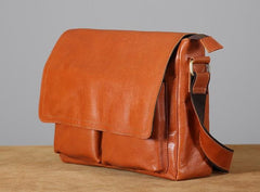 Genuine Leather Mens Cool Shoulder Bag Messenger Bag Chest Bag Bike Bag Cycling Bag for men