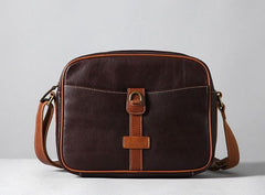 Genuine Leather Mens Cool Shoulder Bag Messenger Bag Chest Bag Bike Bag Cycling Bag for men