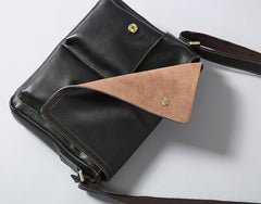 Genuine Leather Mens Cool Shoulder Bag Messenger Bag Chest Bag Bike Bag Cycling Bag for men