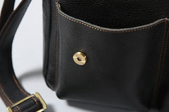 Genuine Leather Mens Cool Shoulder Bag Messenger Bag Chest Bag Bike Bag Cycling Bag for men