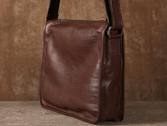 Genuine Leather Mens Cool Shoulder Bag Messenger Bag Chest Bag Bike Bag Cycling Bag for men - imessengerbags