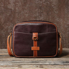 Genuine Leather Mens Cool Shoulder Bag Messenger Bag Chest Bag Bike Bag Cycling Bag for men