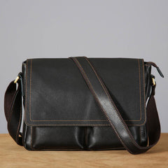 Genuine Leather Mens Cool Shoulder Bag Messenger Bag Chest Bag Bike Bag Cycling Bag for men