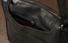 Genuine Leather Mens Cool Shoulder Bag Messenger Bag Chest Bag Bike Bag Cycling Bag for men - imessengerbags