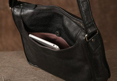 Genuine Leather Mens Cool Shoulder Bag Messenger Bag Chest Bag Bike Bag Cycling Bag for men - imessengerbags