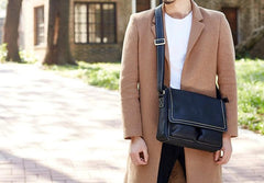 Genuine Leather Mens Cool Shoulder Bag Messenger Bag Chest Bag Bike Bag Cycling Bag for men