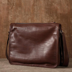 Genuine Leather Mens Cool Shoulder Bag Messenger Bag Chest Bag Bike Bag Cycling Bag for men - imessengerbags