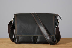 Genuine Leather Mens Cool Shoulder Bag Messenger Bag Chest Bag Bike Bag Cycling Bag for men
