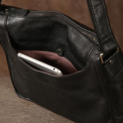 Genuine Leather Mens Cool Shoulder Bag Messenger Bag Chest Bag Bike Bag Cycling Bag for men - imessengerbags