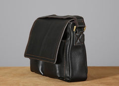 Genuine Leather Mens Cool Shoulder Bag Messenger Bag Chest Bag Bike Bag Cycling Bag for men
