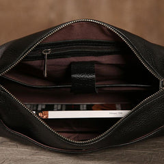 Genuine Leather Mens Cool Shoulder Bag Messenger Bag Chest Bag Bike Bag Cycling Bag for men - imessengerbags