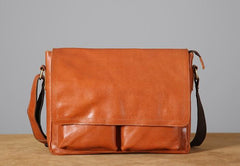 Genuine Leather Mens Cool Shoulder Bag Messenger Bag Chest Bag Bike Bag Cycling Bag for men