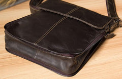 Genuine Leather Mens Cool Small Shoulder Bag Purse Messenger Bag Crossbody Bag for Men - imessengerbags