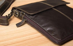 Genuine Leather Mens Cool Small Shoulder Bag Purse Messenger Bag Crossbody Bag for Men - imessengerbags