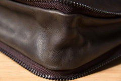 Genuine Leather Mens Cool Small Shoulder Bag Purse Messenger Bag Crossbody Bag for Men - imessengerbags