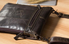 Genuine Leather Mens Cool Small Shoulder Bag Purse Messenger Bag Crossbody Bag for Men - imessengerbags