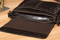 Genuine Leather Mens Cool Small Shoulder Bag Purse Messenger Bag Crossbody Bag for Men - imessengerbags