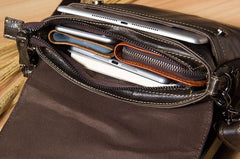 Genuine Leather Mens Cool Small Shoulder Bag Purse Messenger Bag Crossbody Bag for Men - imessengerbags