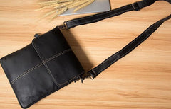 Genuine Leather Mens Cool Small Shoulder Bag Purse Messenger Bag Crossbody Bag for Men - imessengerbags