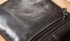 Genuine Leather Mens Cool Small Shoulder Bag Purse Messenger Bag Crossbody Bag for Men - imessengerbags