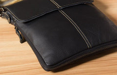 Genuine Leather Mens Cool Small Shoulder Bag Purse Messenger Bag Crossbody Bag for Men - imessengerbags